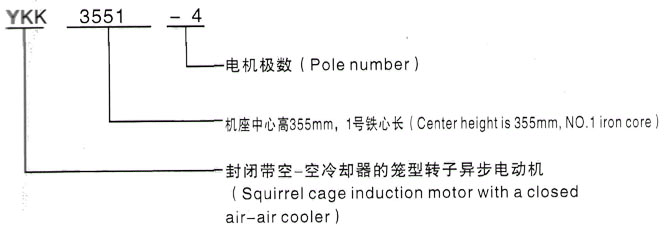 YKK系列(H355-1000)高压YKK4003-6/220KW三相异步电机西安泰富西玛电机型号说明